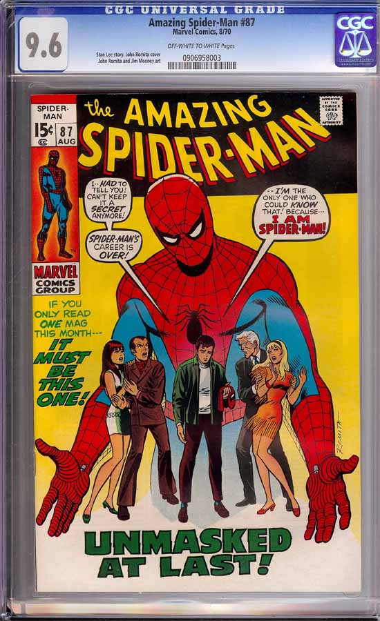 Amazing Spider-Man #87 CGC 9.6 ow/w Fire Lake Collection