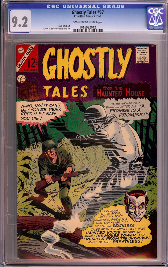Ghostly Tales #57 CGC 9.2 ow/w Three Rivers Collection