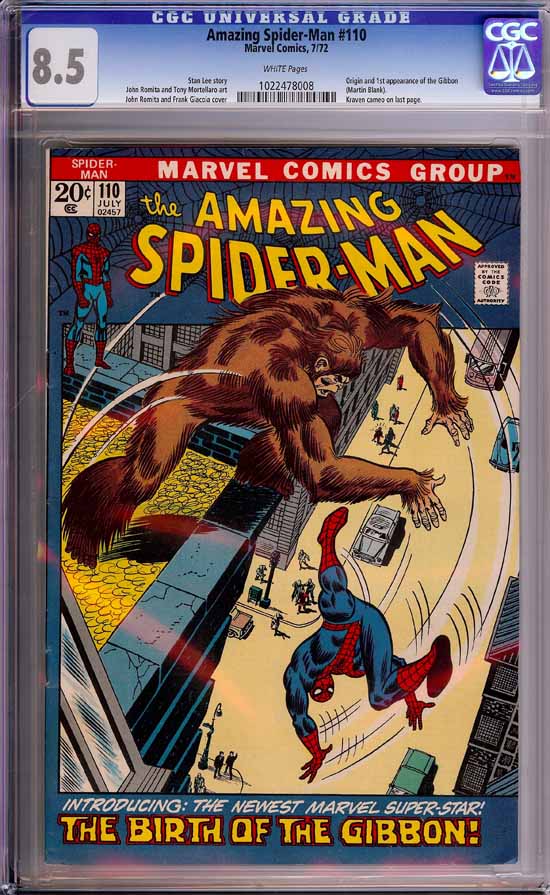 Amazing Spider-Man #110 CGC 8.5 w
