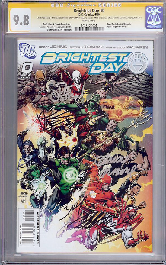 Brightest Day CGC 9.8 w CGC Signature SERIES