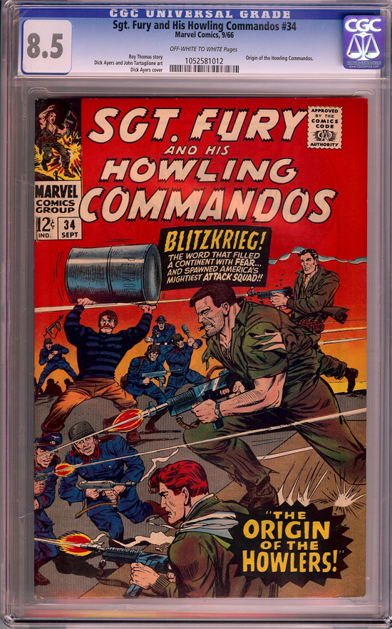 Sgt. Fury and His Howling Commandos #34 CGC 8.5 ow/w New York State Collection