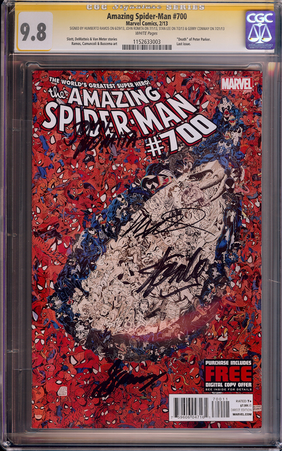 Amazing Spider-Man #700 CGC 9.8 w CGC Signature SERIES