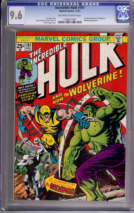 Incredible Hulk #181 CGC 9.6 ow/w