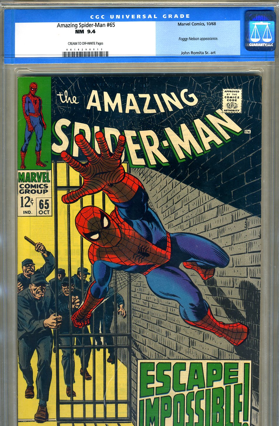 Amazing Spider-Man #65 CGC 9.4 cr/ow