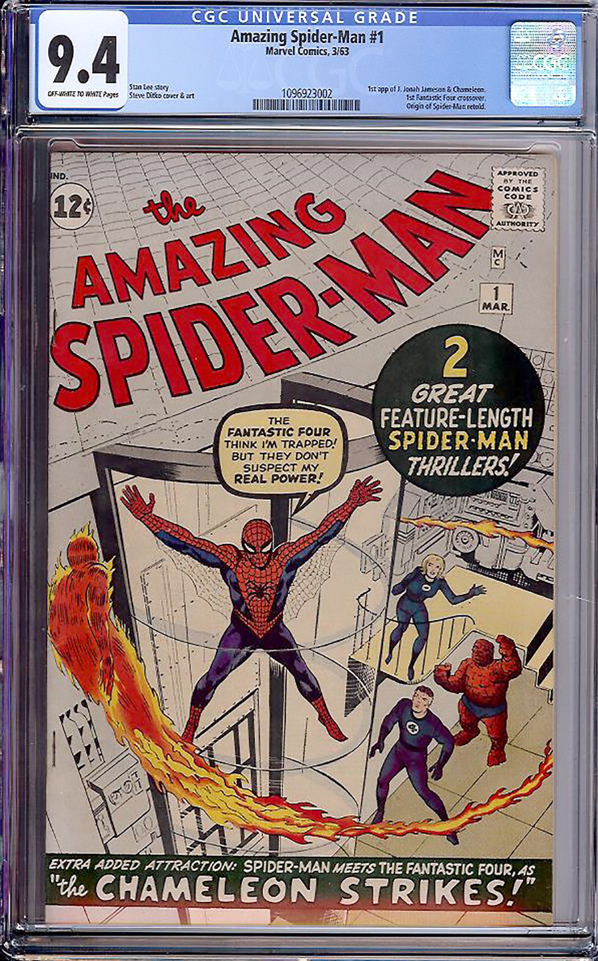 Amazing Spider-Man #1 CGC 9.4 ow/w