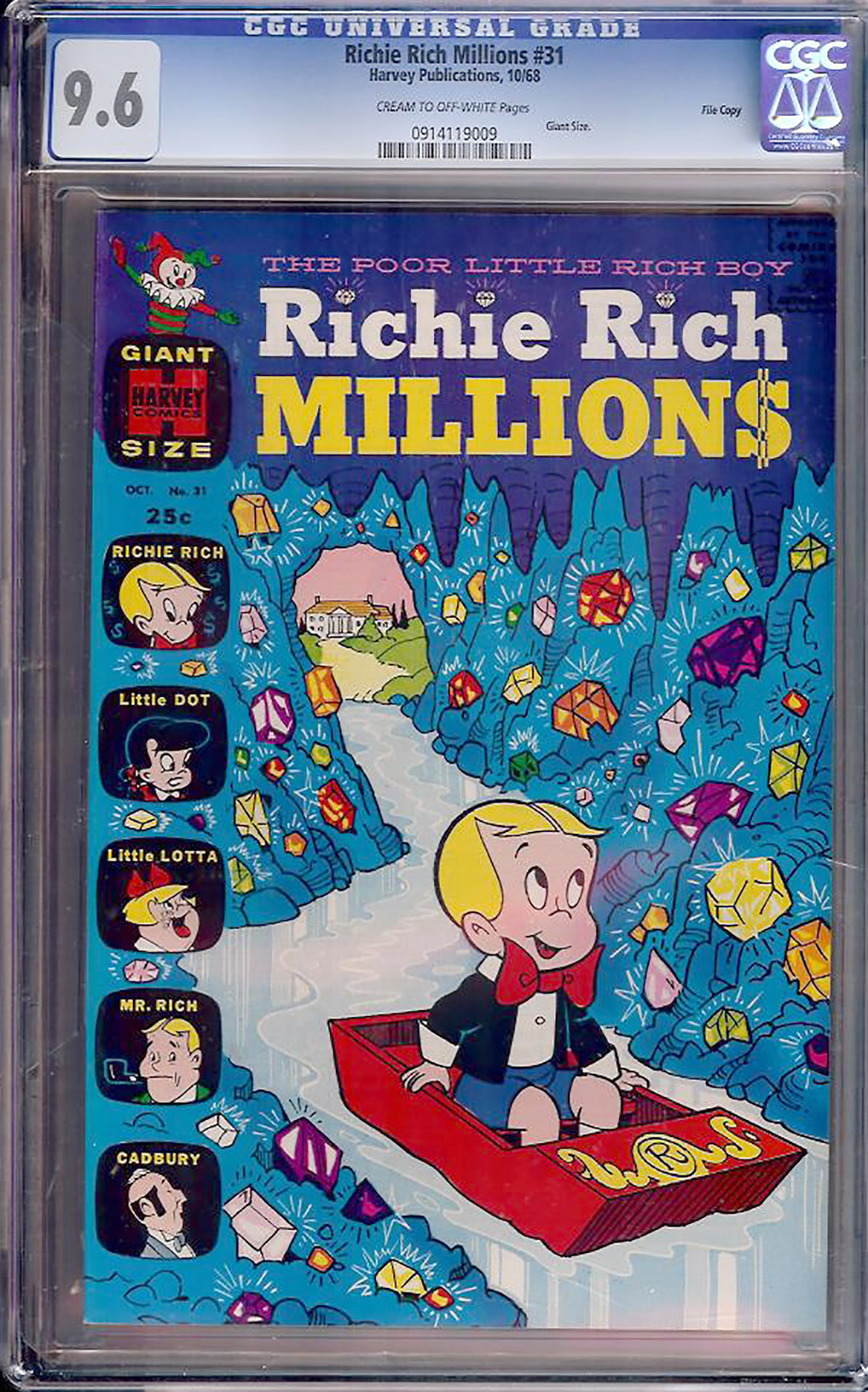 Richie Rich Millions #31 CGC 9.6 cr/ow File Copy