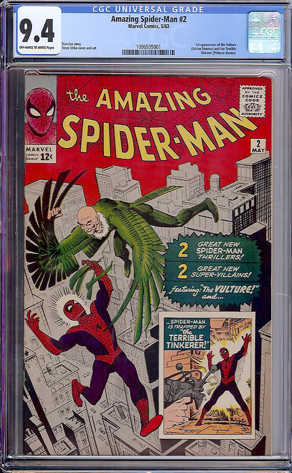 Amazing Spider-Man #2 CGC 9.4 ow/w