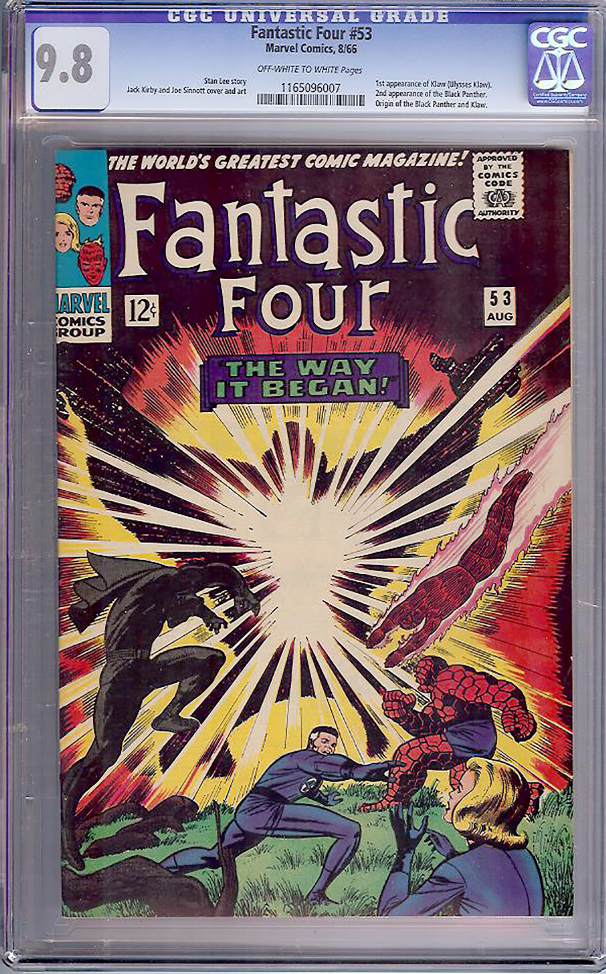 Fantastic Four #53 CGC 9.8 ow/w