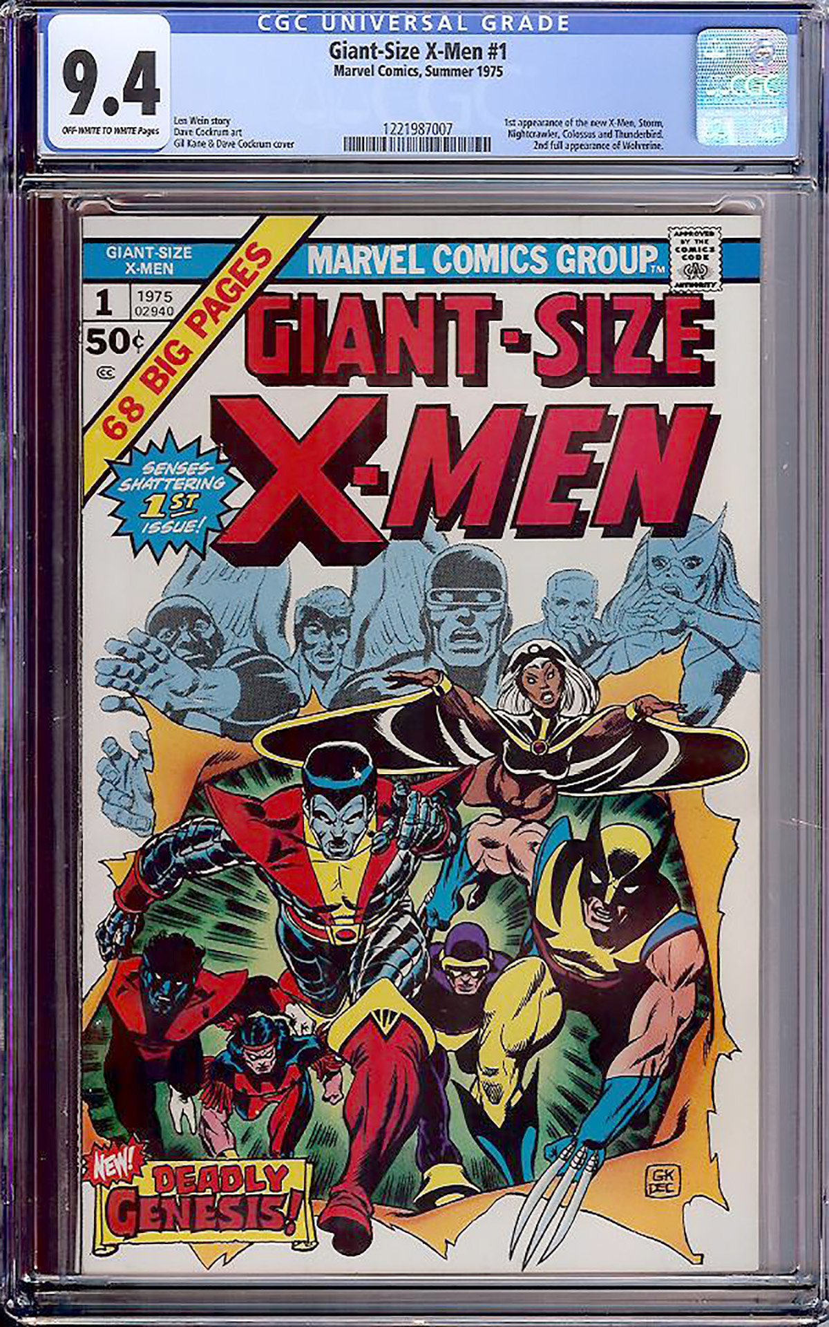Giant-Size X-Men #1 CGC 9.4 ow/w