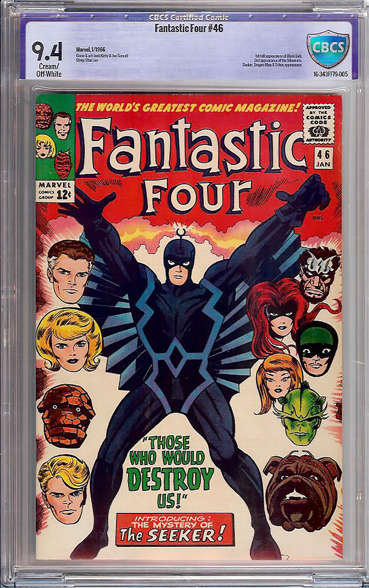 Fantastic Four #46 CBCS 9.4 cr/ow