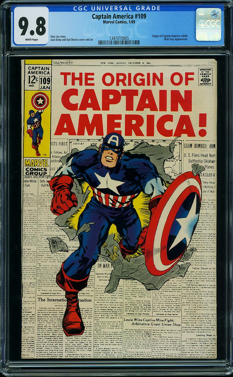 Captain America #109 CGC 9.8 w