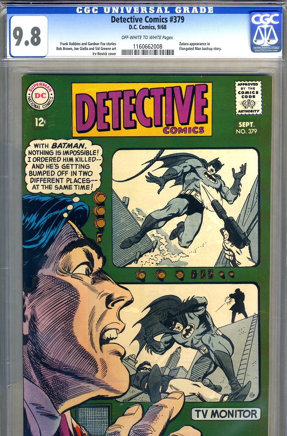 Detective Comics #379 CGC 9.8 ow/w