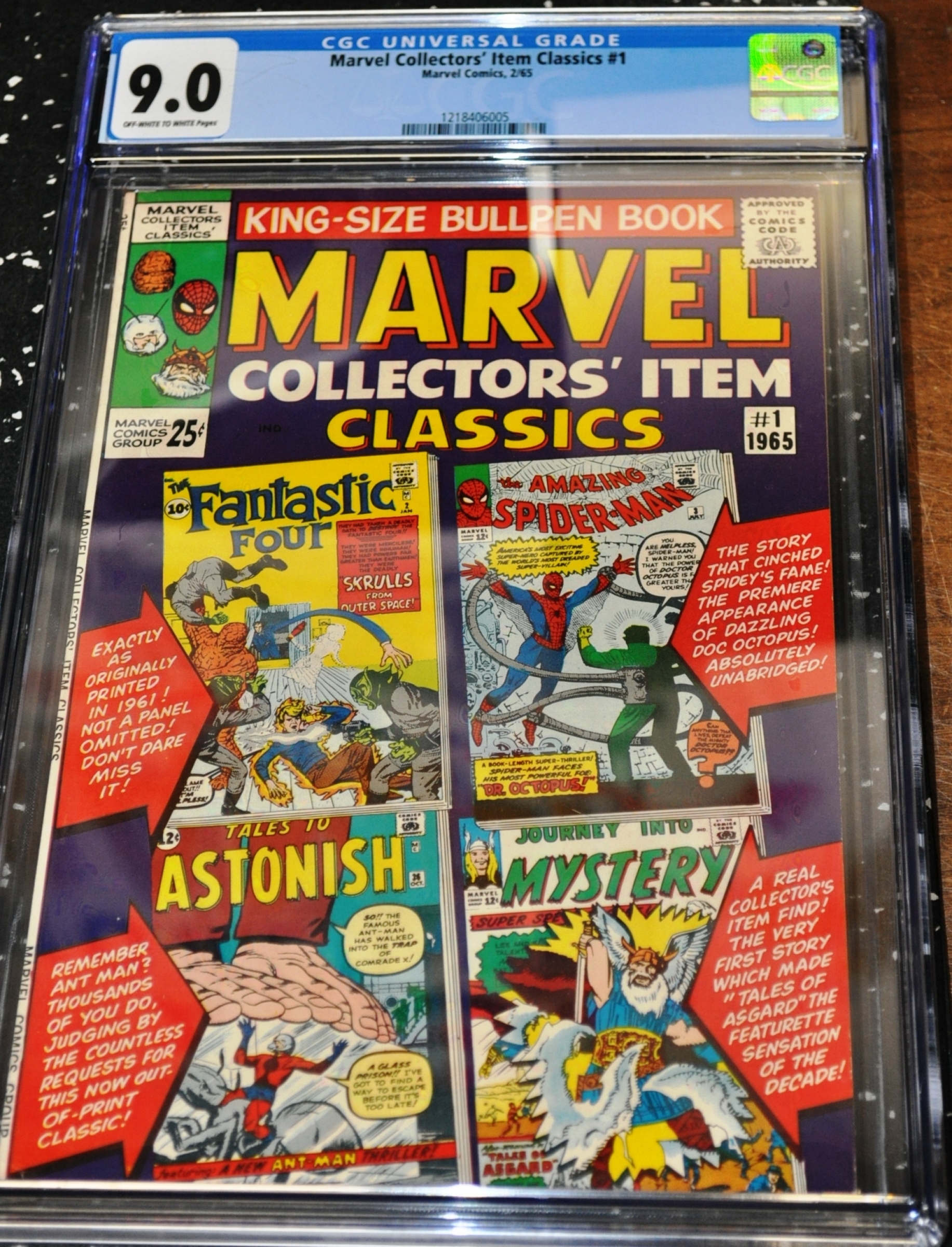 Marvel Collectors' Item Classics #1 CGC 9.0 ow/w
