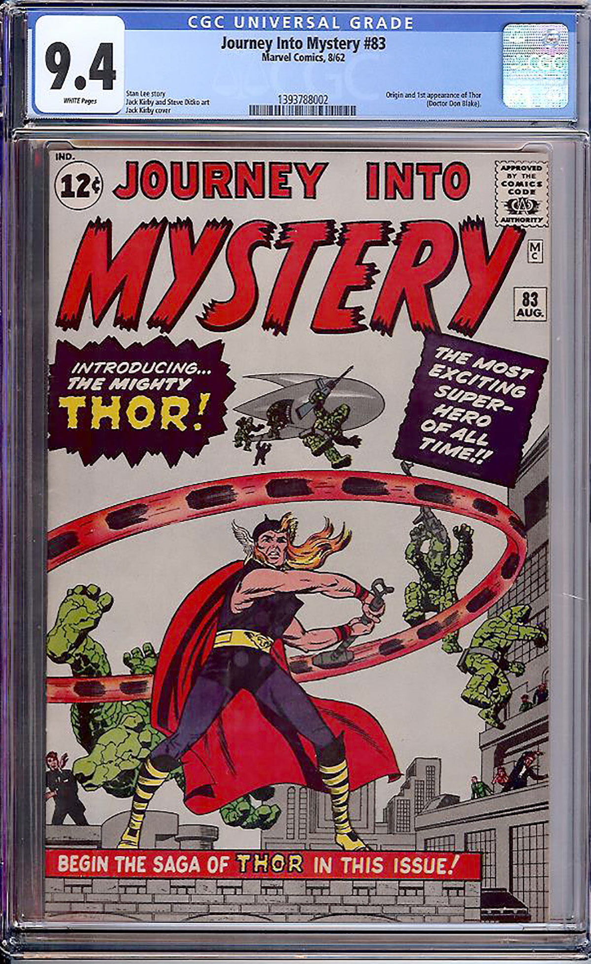 Journey Into Mystery #83 CGC 9.4 w