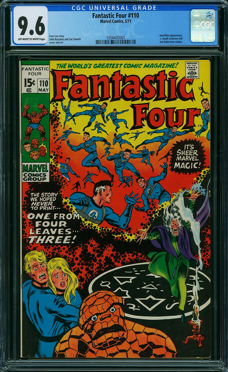 Fantastic Four #110 CGC 9.6 ow/w
