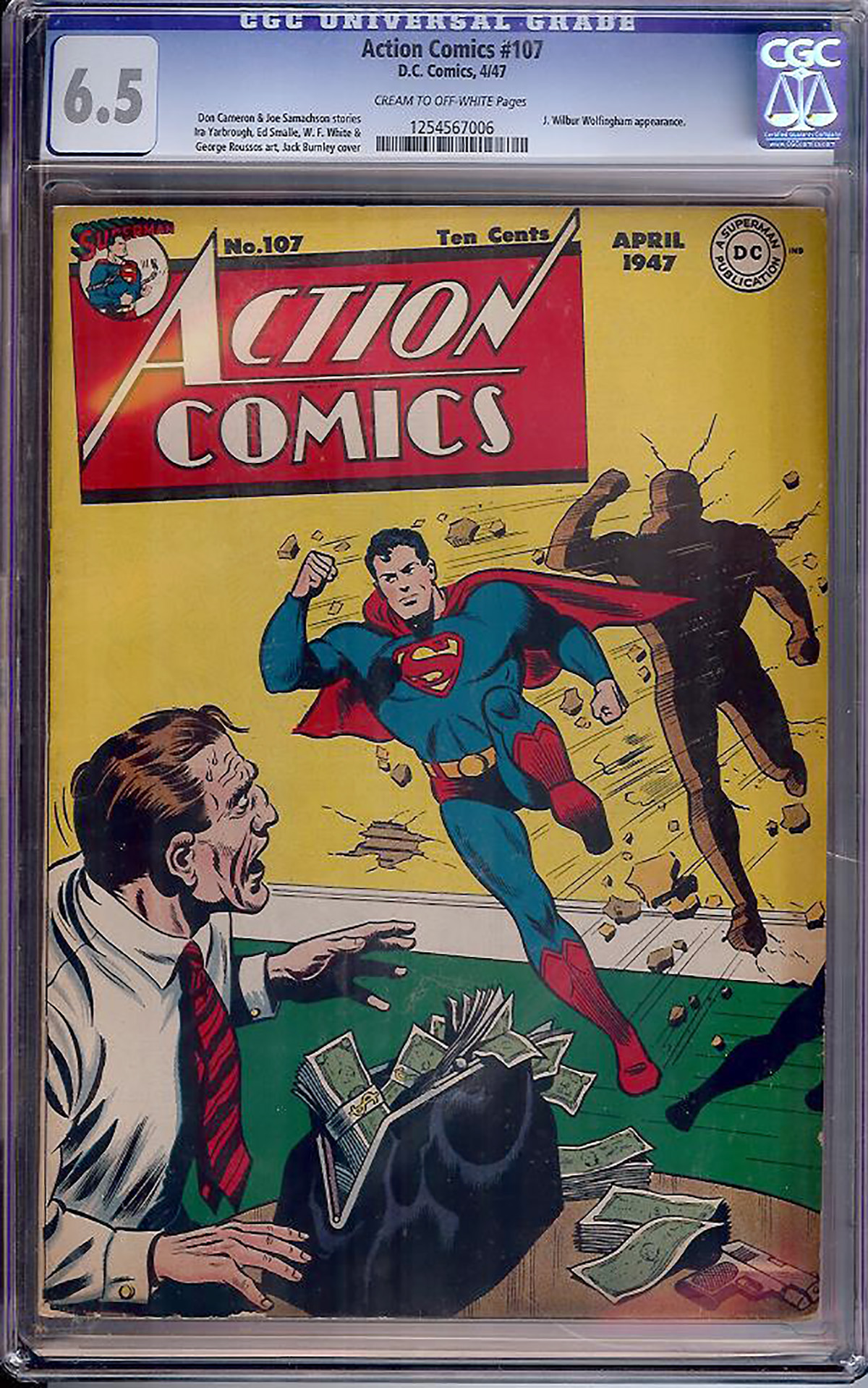 Action Comics #107 CGC 6.5 cr/ow