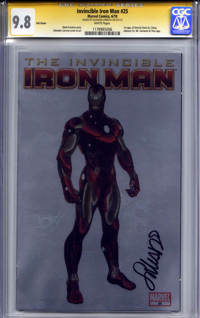 Invincible Iron Man #25 CGC 9.8 w CGC Signature SERIES