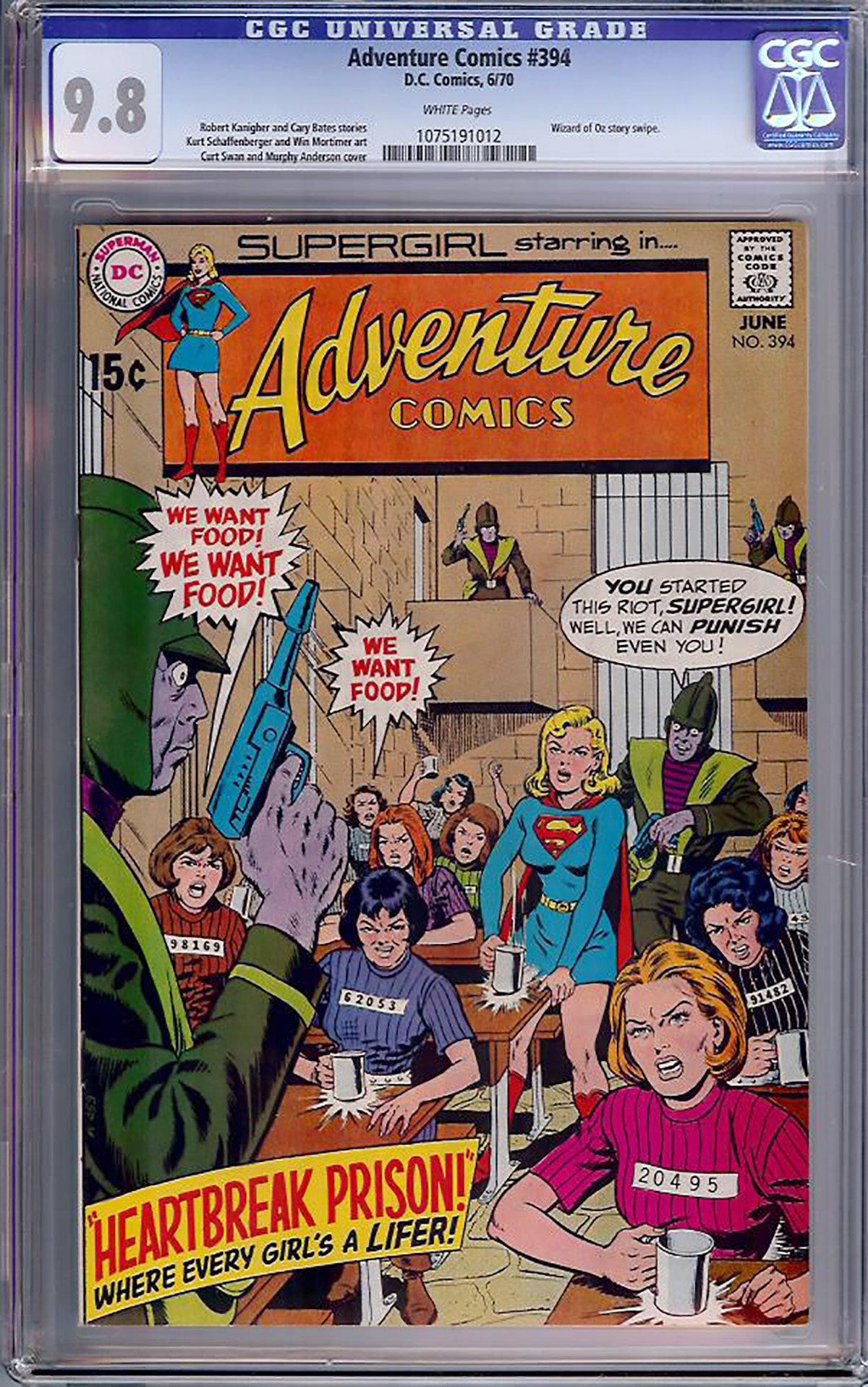 Adventure Comics #394 CGC 9.8 w