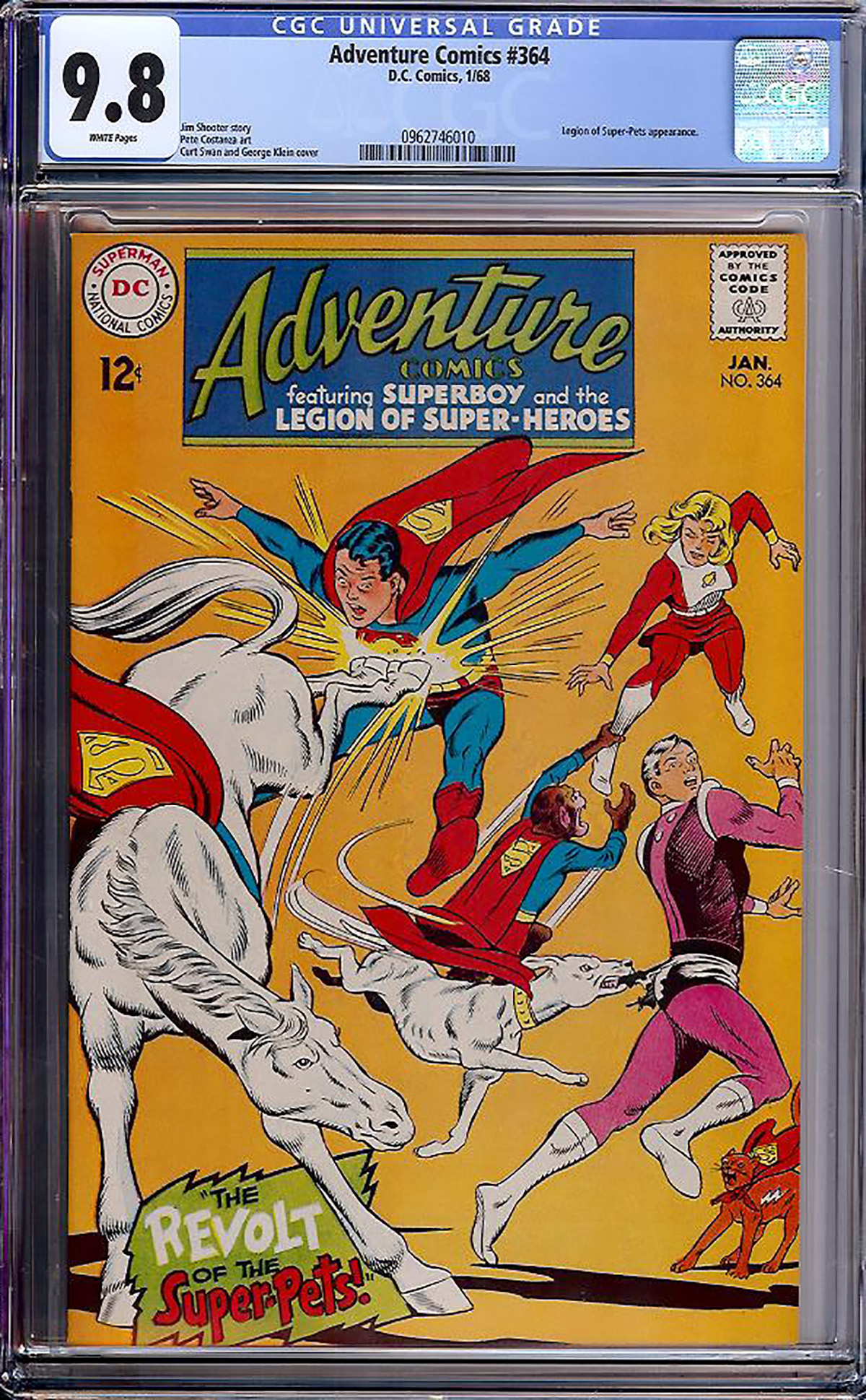 Adventure Comics #364 CGC 9.8 w