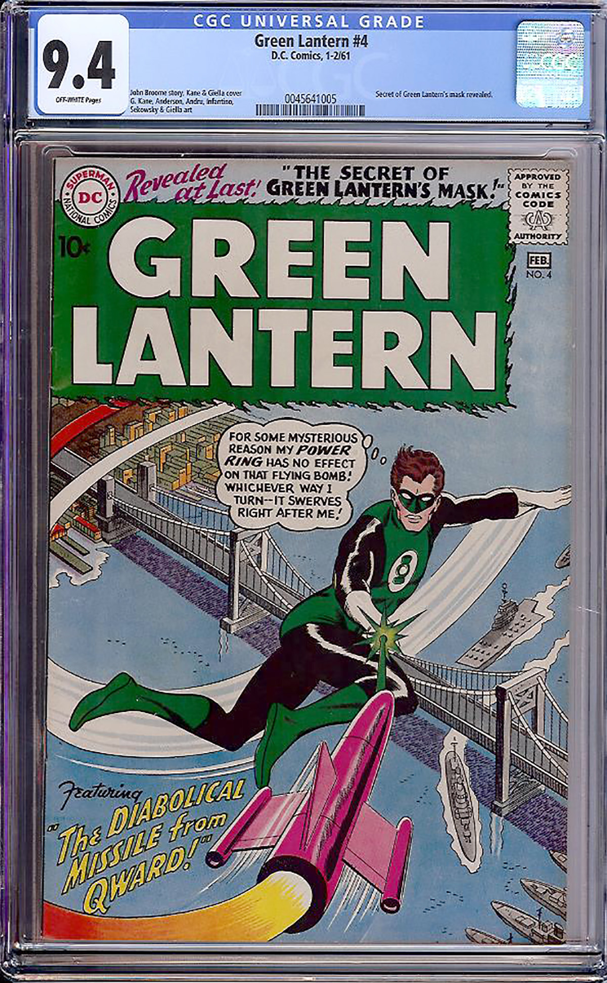 Green Lantern #4 CGC 9.4 ow