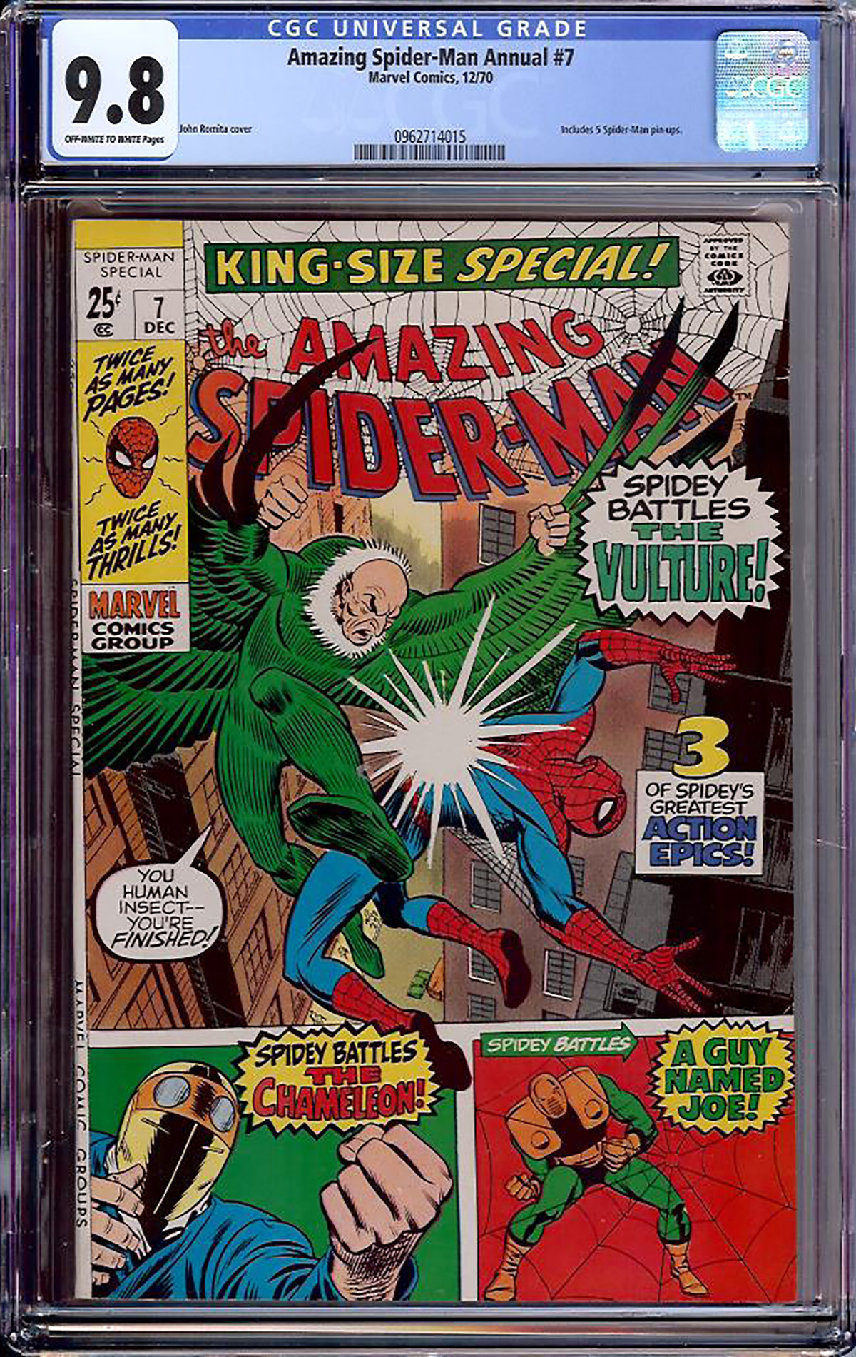 Amazing Spider-Man Annual #7 CGC 9.8 ow/w