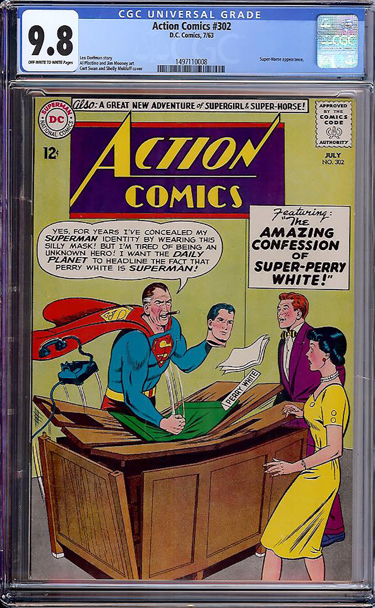 Action Comics #302 CGC 9.8 ow/w