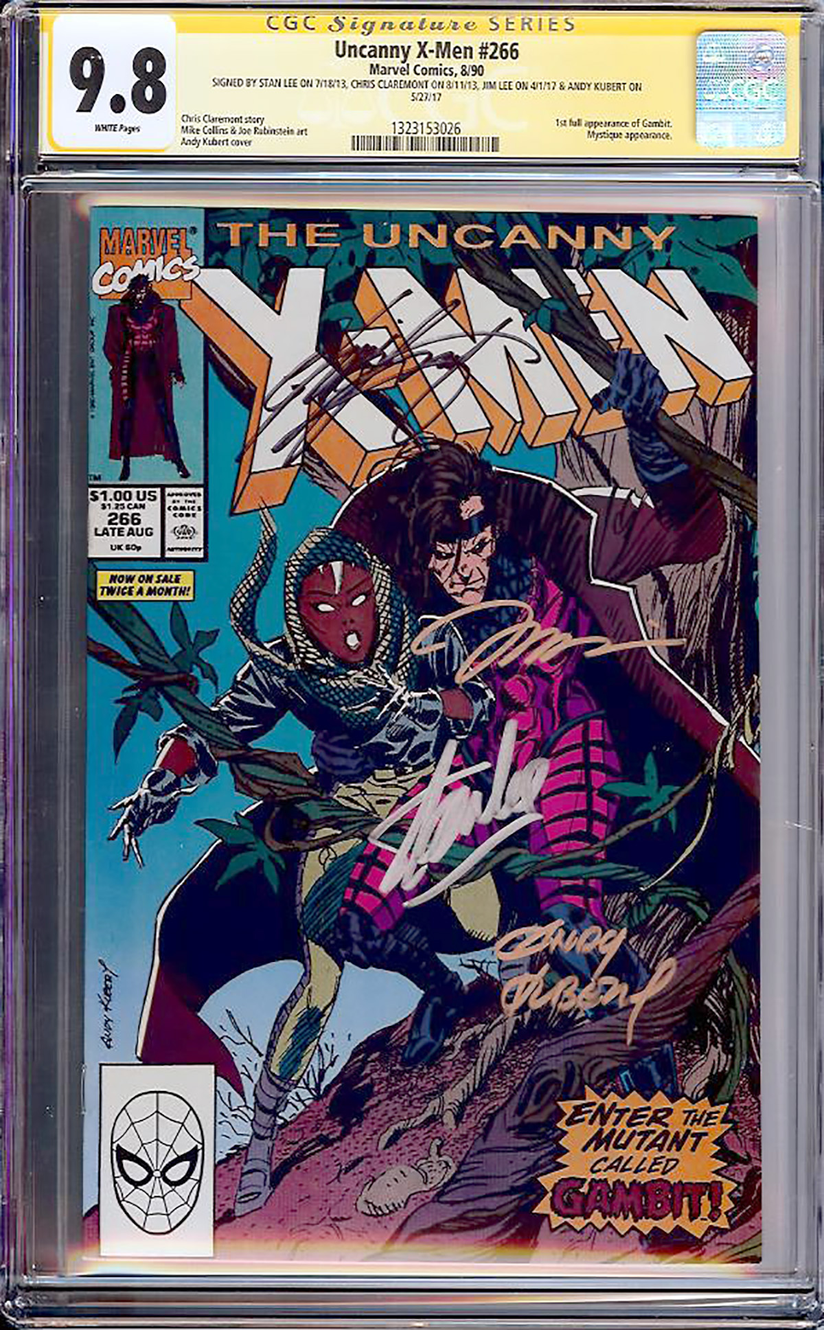 Uncanny X-Men #266 CGC 9.8 w CGC Signature SERIES