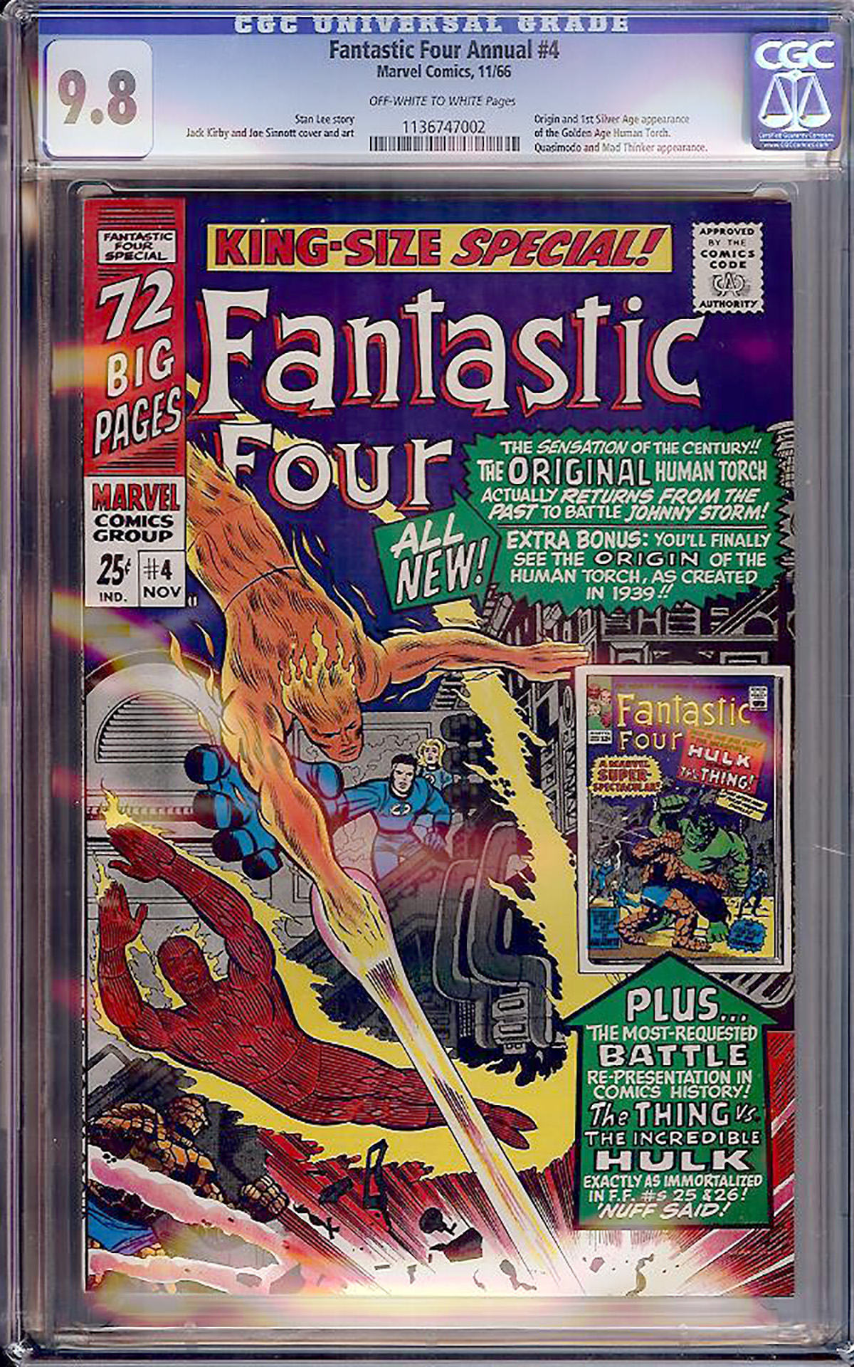 Fantastic Four Annual #4 CGC 9.8 ow/w