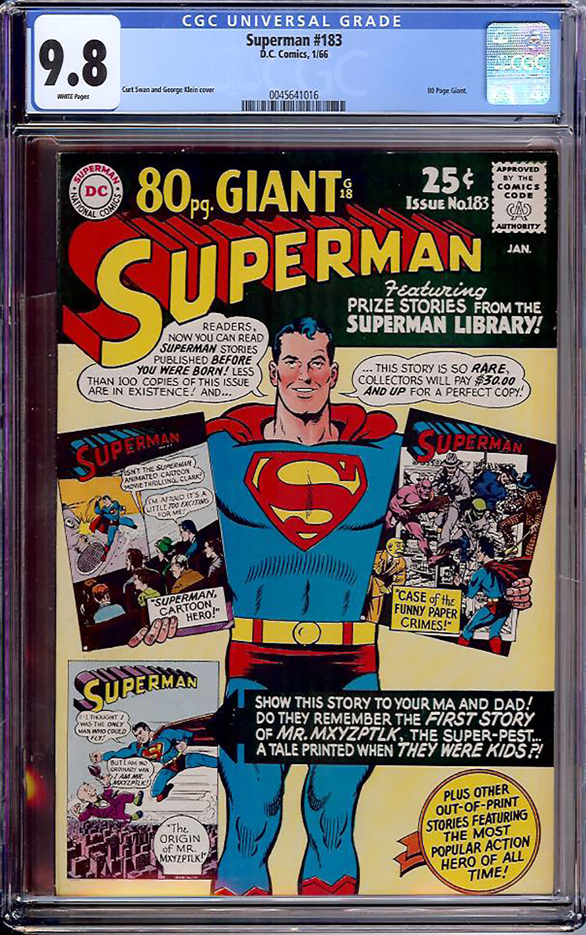 Superman #183 CGC 9.8 w