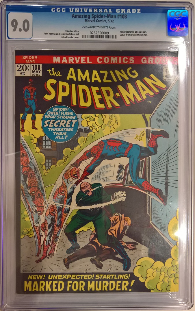 Amazing Spider-Man #108 CGC 9.0 ow/w