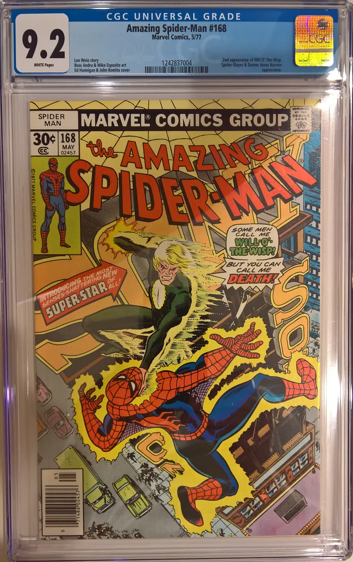 Amazing Spider-Man #168 CGC 9.2 w