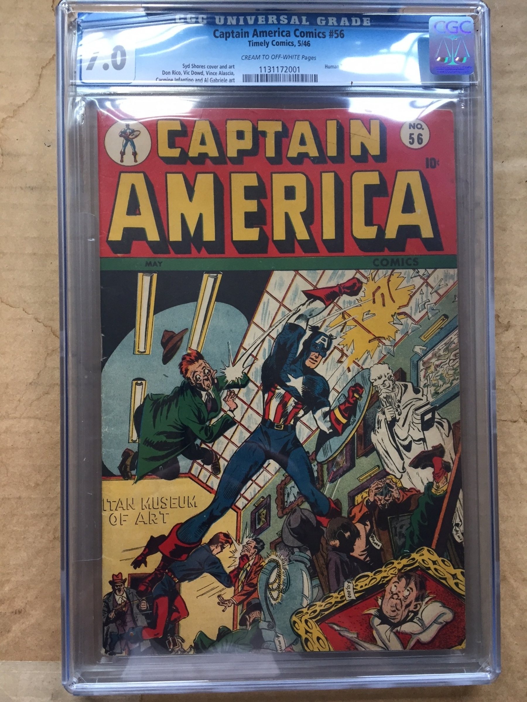 Captain America Comics #56 CGC 7.0 cr/ow