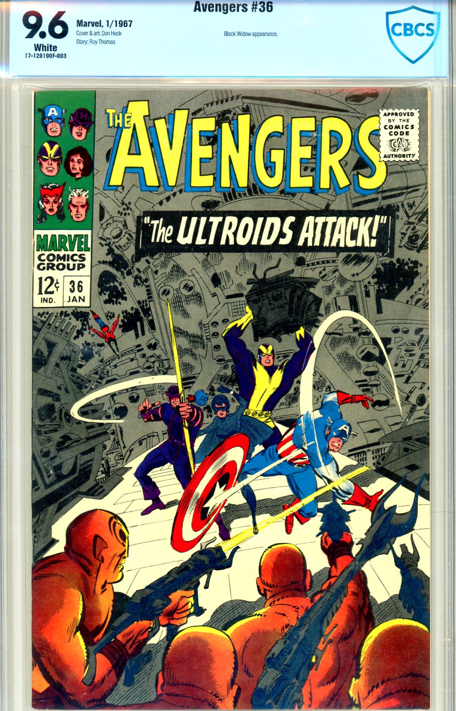 Avengers #36 CBCS 9.6 w