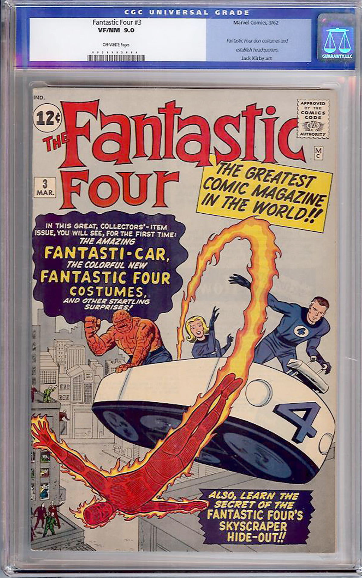 Fantastic Four #3 CGC 9.0 ow