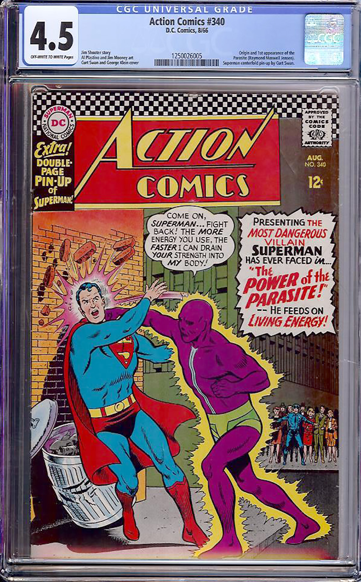 Action Comics #340 CGC 4.5 ow/w