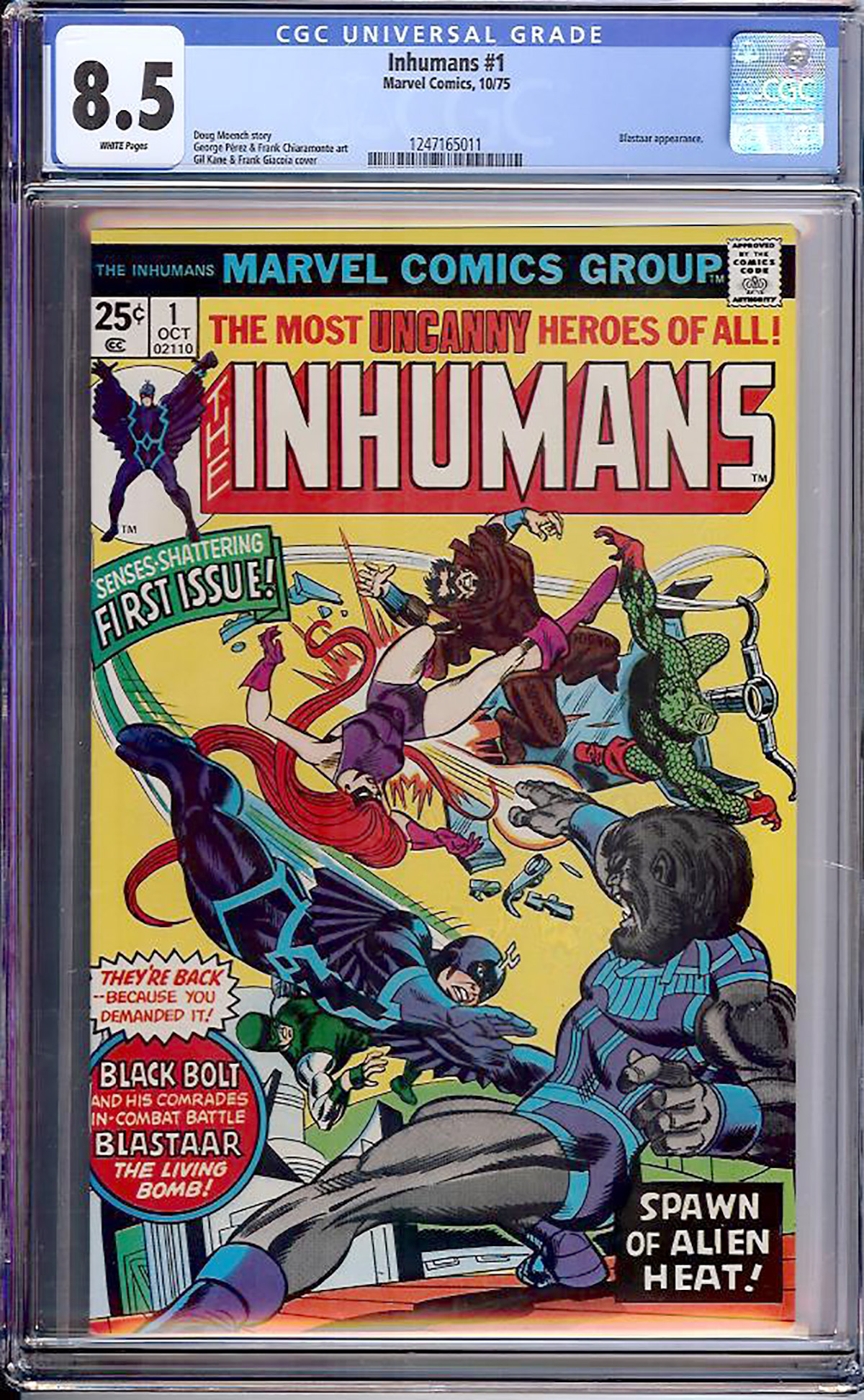 Inhumans #1 CGC 8.5 w