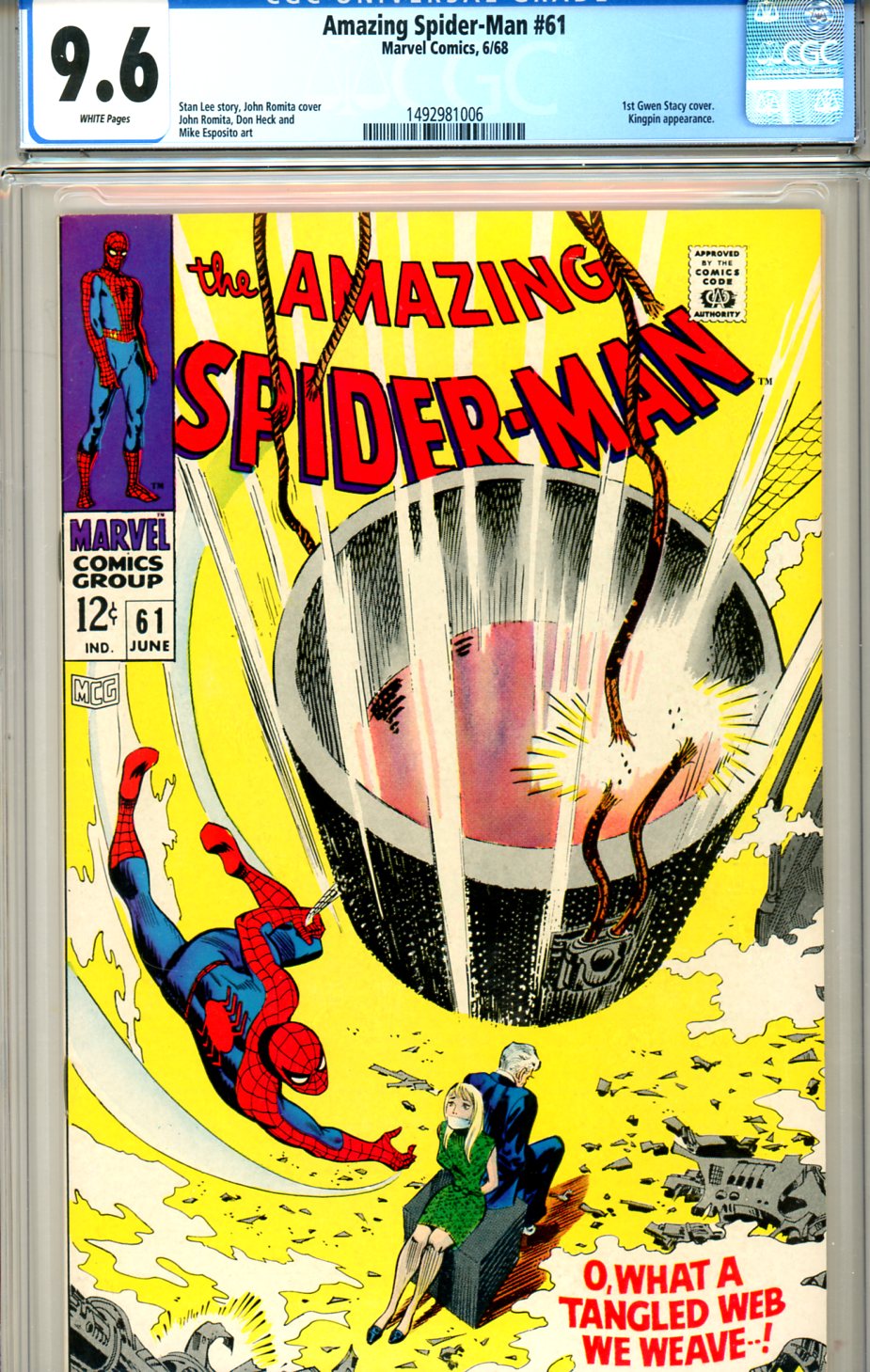 Amazing Spider-Man #61 CGC 9.6 w