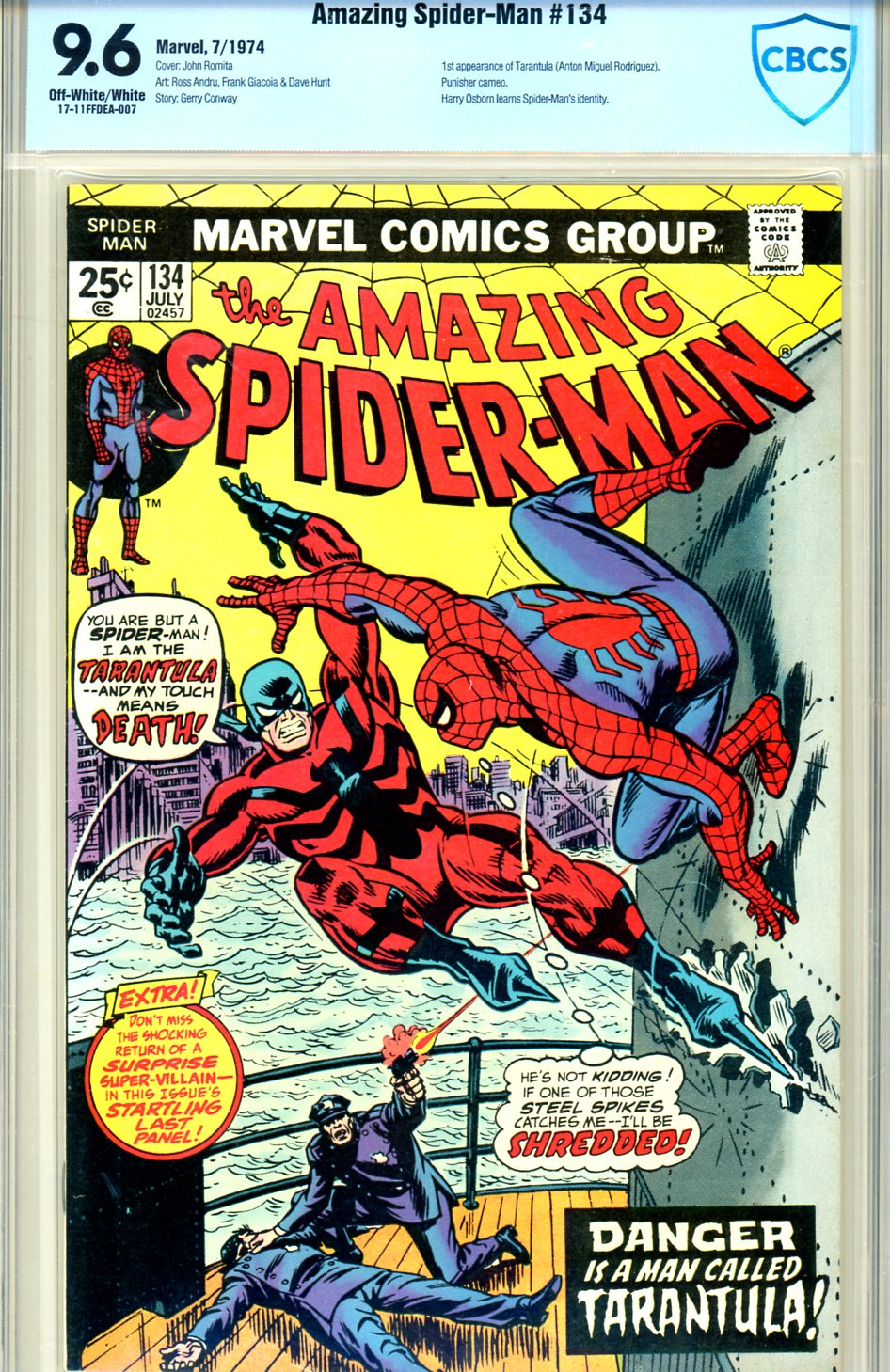 Amazing Spider-Man #134 CBCS 9.6 ow/w