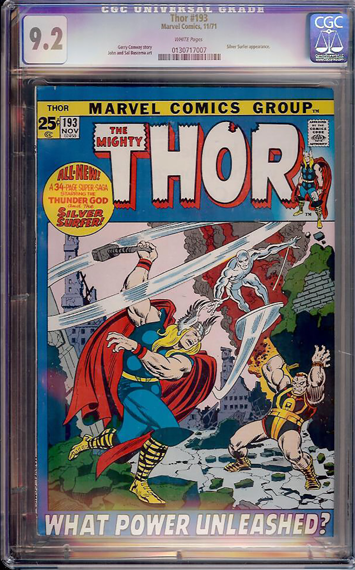 Thor #193 CGC 9.2 w