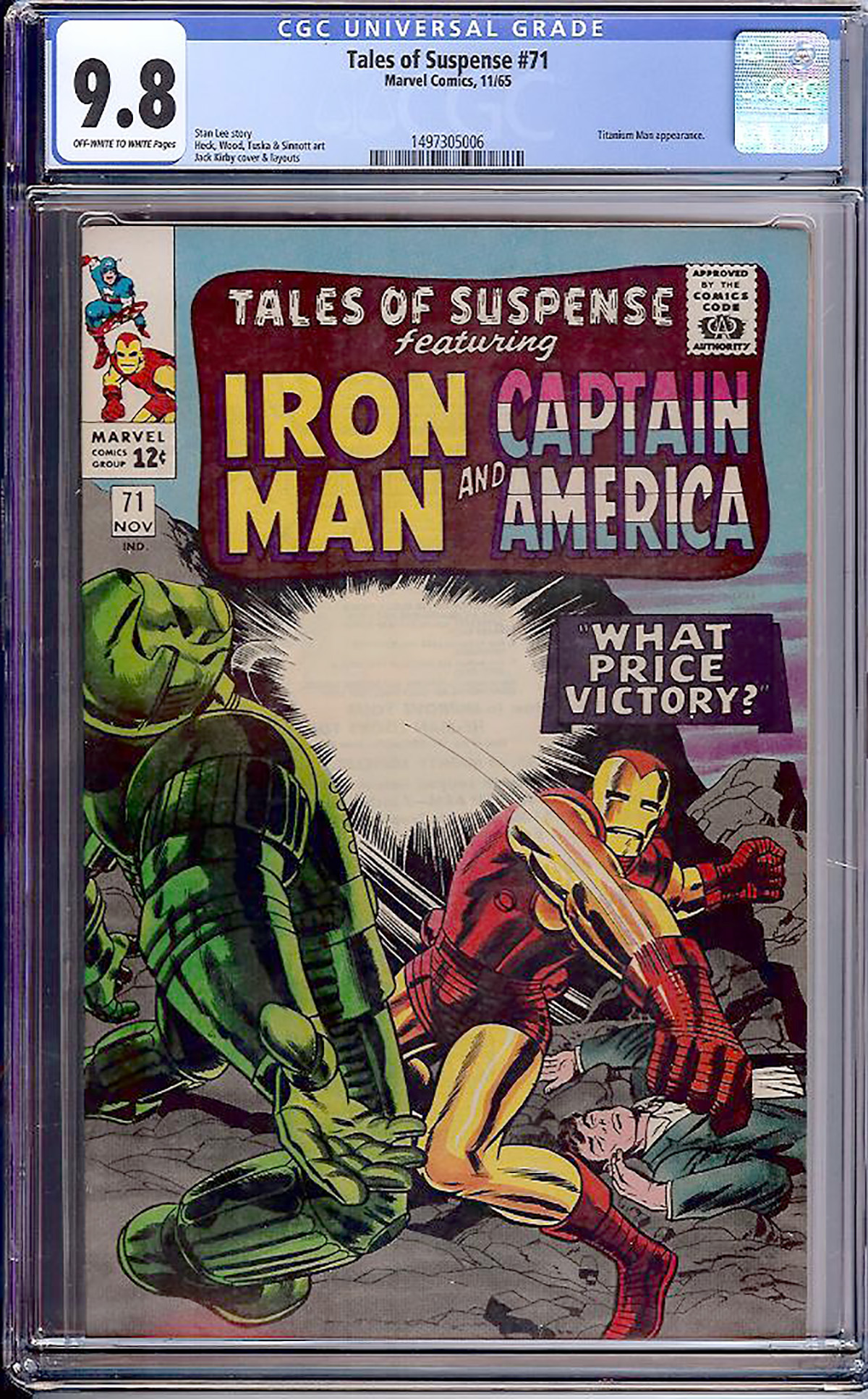 Tales of Suspense #71 CGC 9.8 ow/w