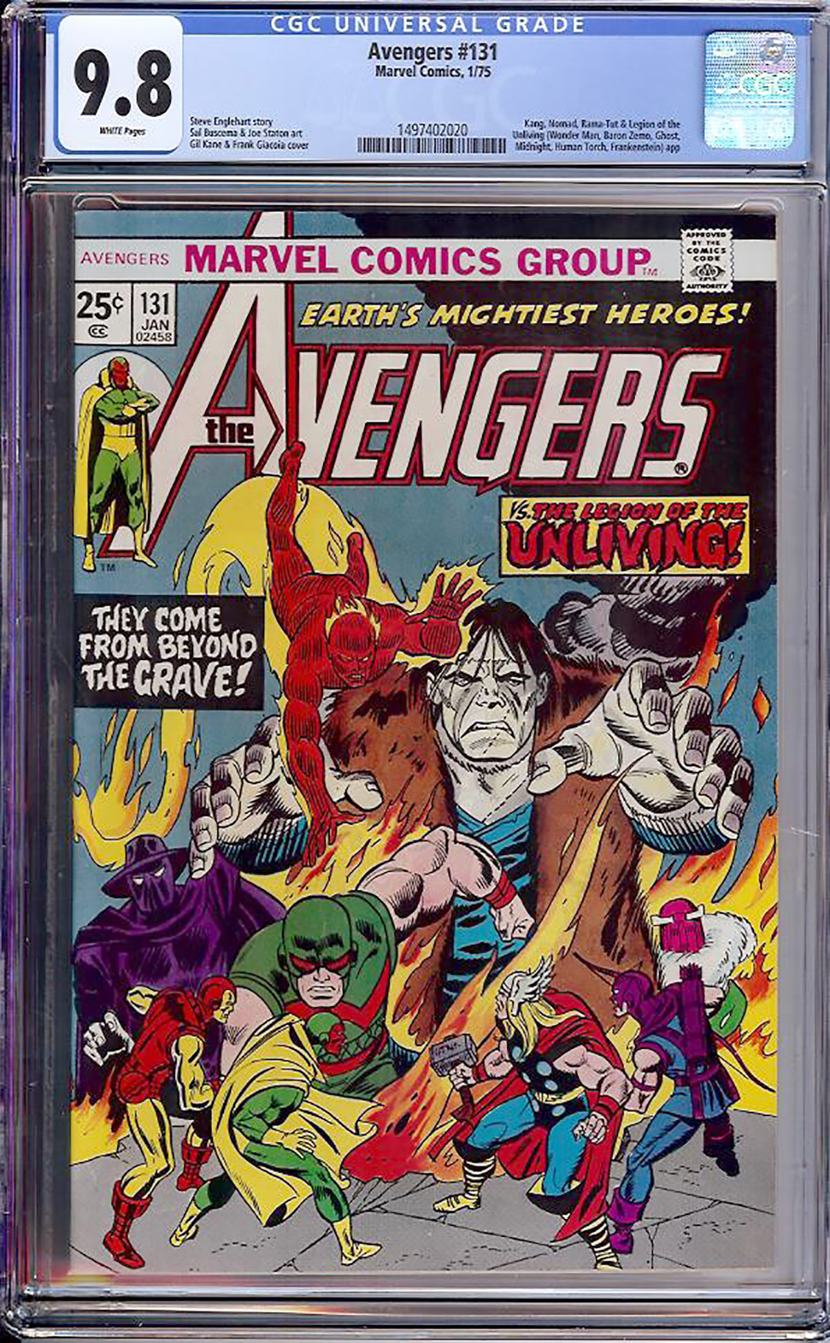 Avengers #131 CGC 9.8 w
