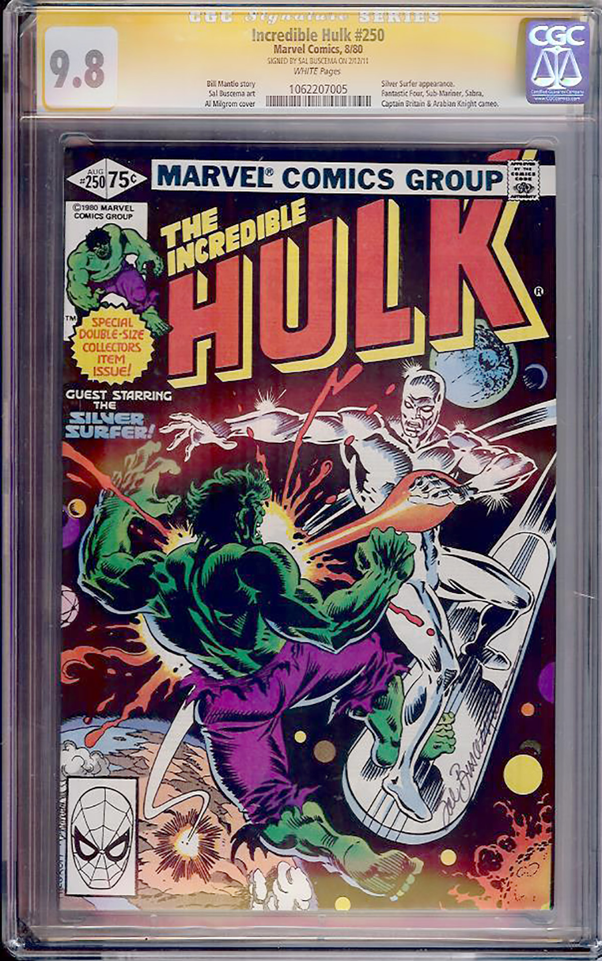 Incredible Hulk #250 CGC 9.8 w CGC Signature SERIES