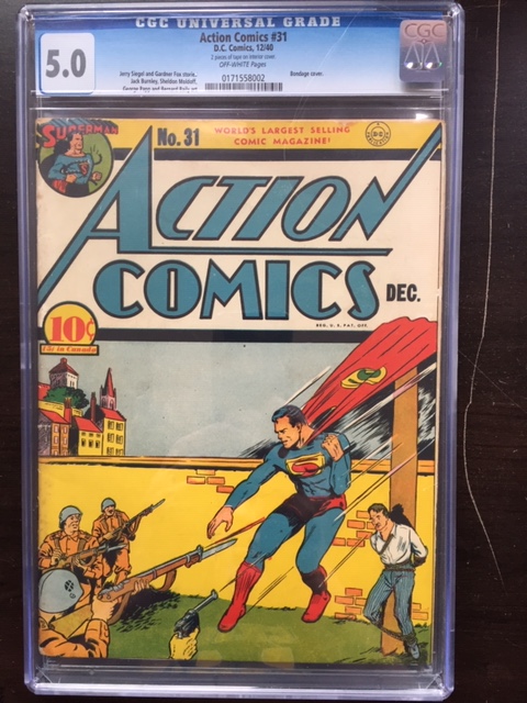 Action Comics #31 CGC 5.0 ow