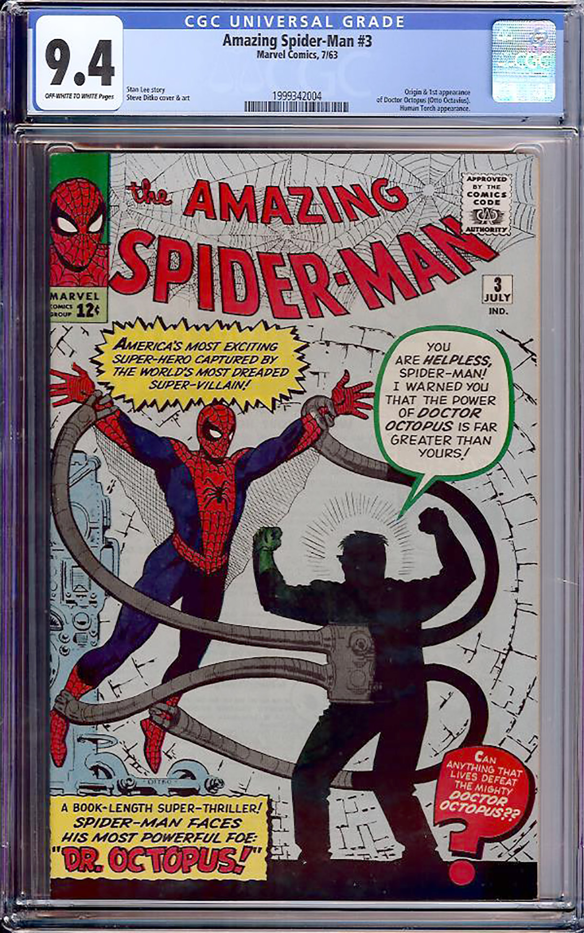 Amazing Spider-Man #3 CGC 9.4 ow/w
