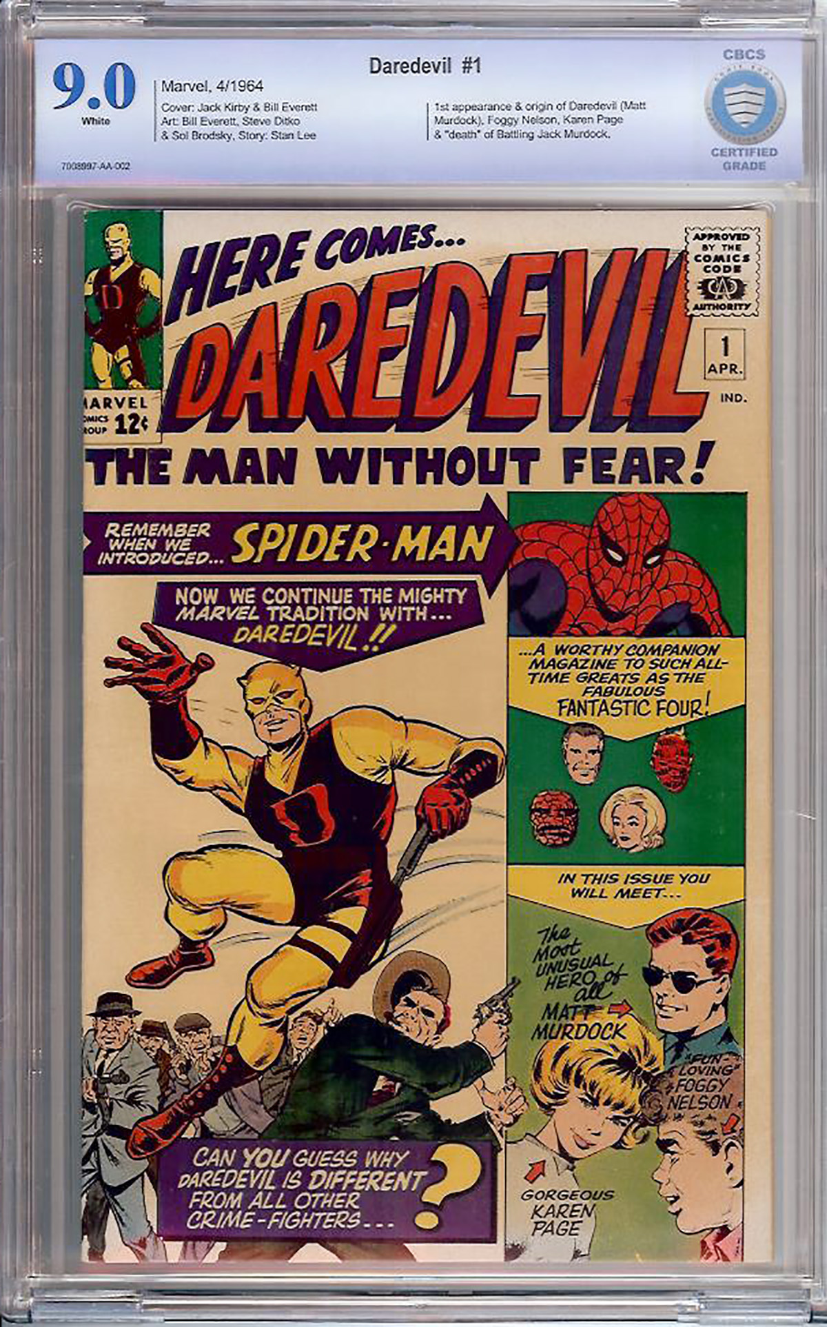 Daredevil #1 CBCS 9.0 w