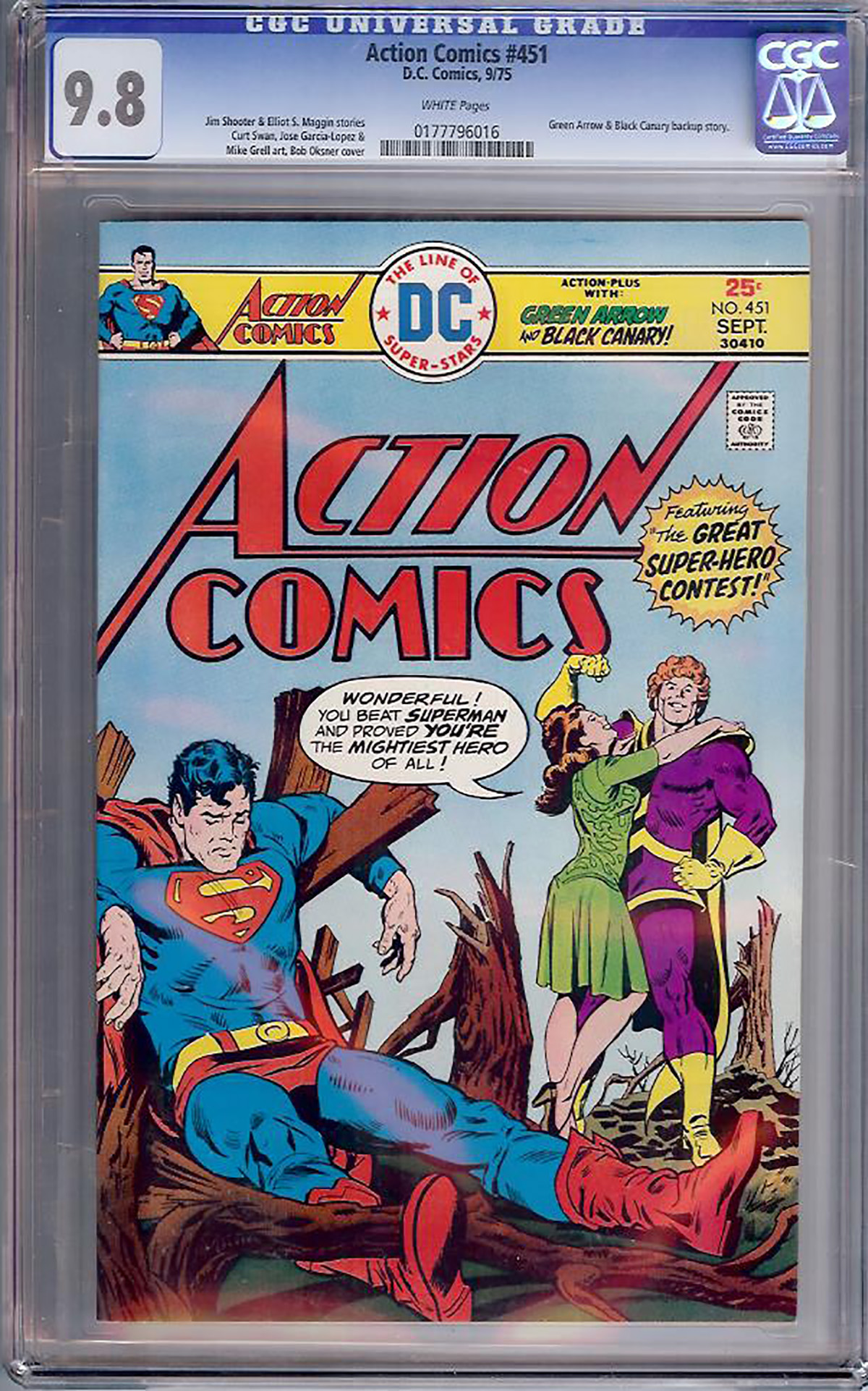 Action Comics #451 CGC 9.8 w