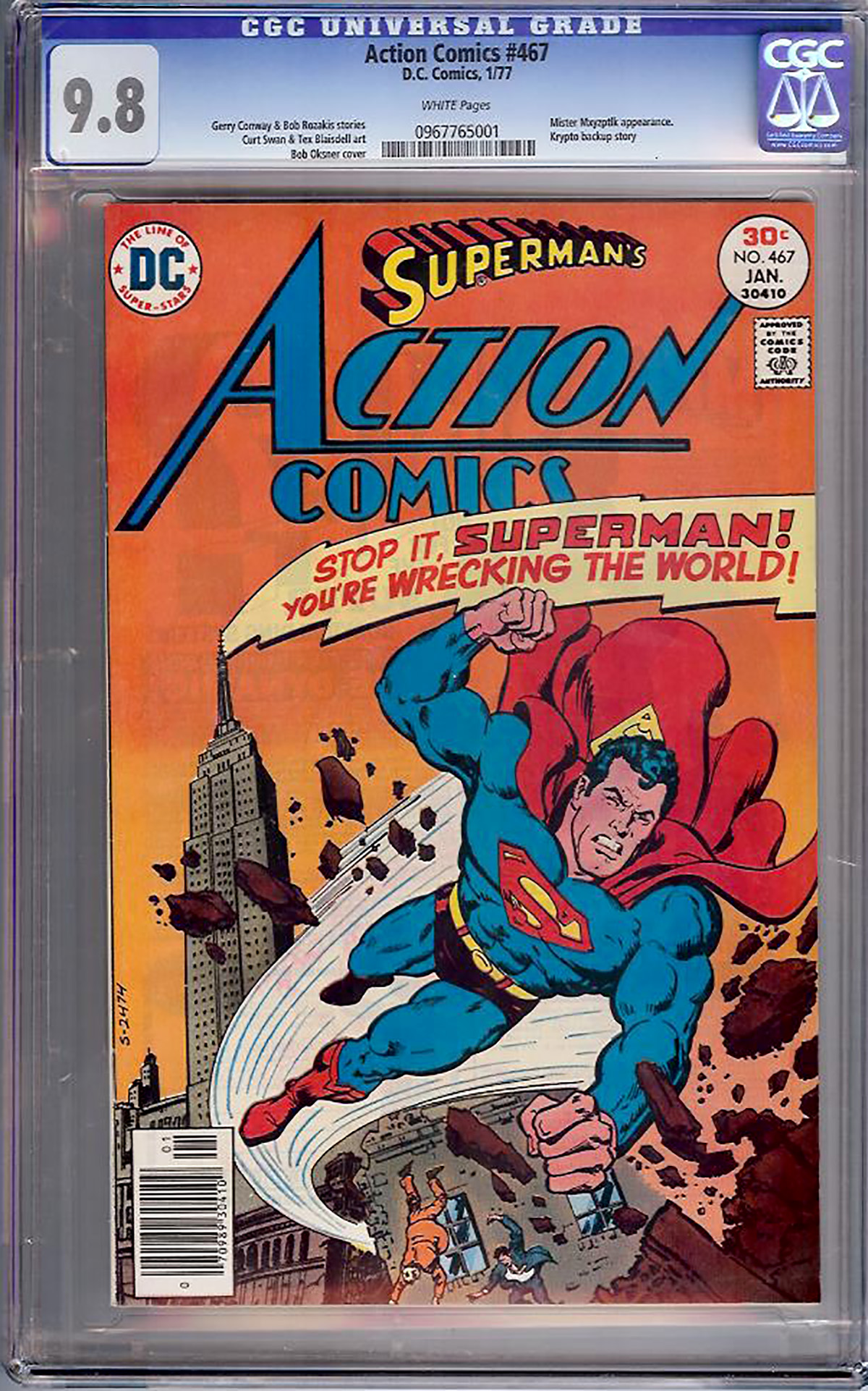 Action Comics #467 CGC 9.8 w