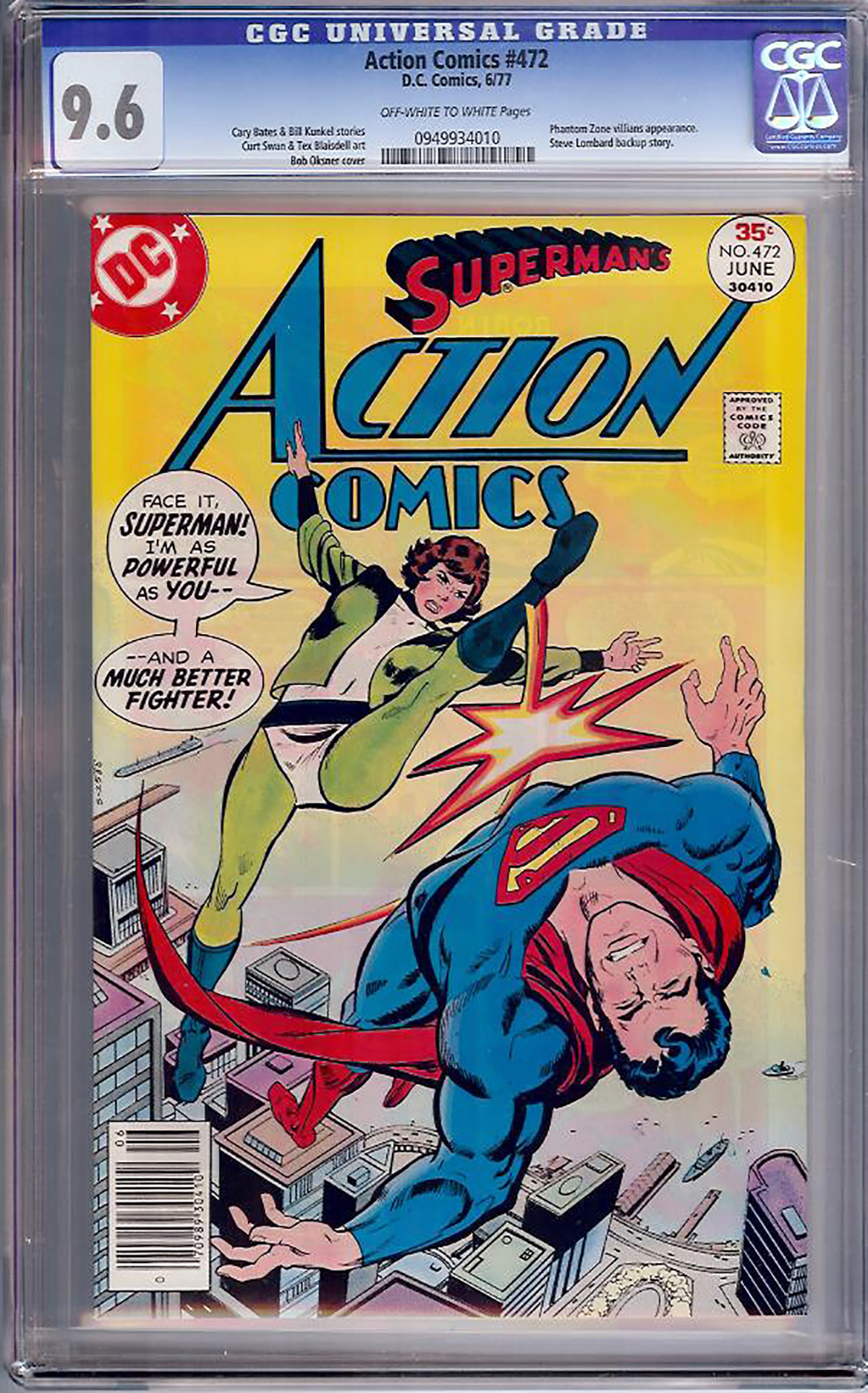 Action Comics #472 CGC 9.6 ow/w