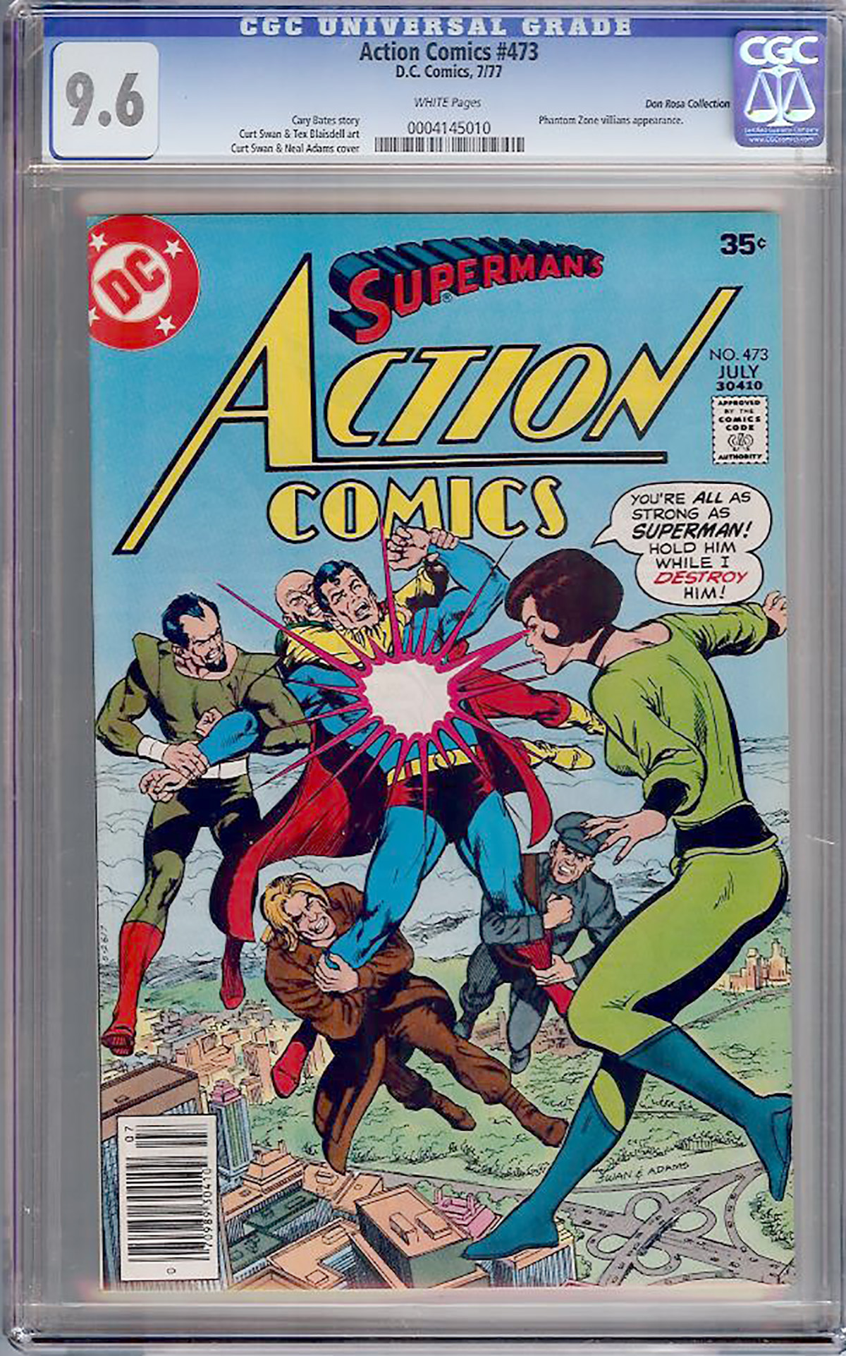 Action Comics #473 CGC 9.6 w Don Rosa Collection