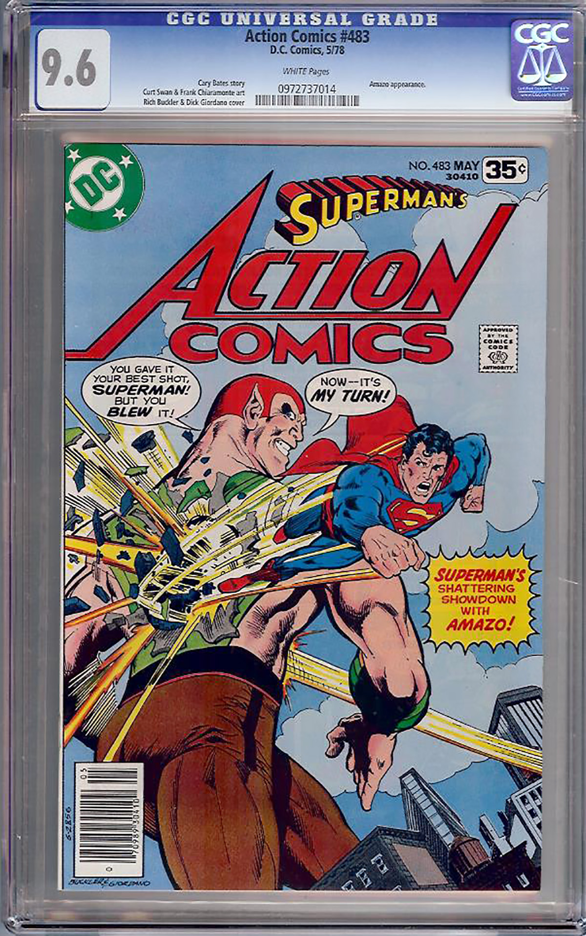 Action Comics #483 CGC 9.6 w